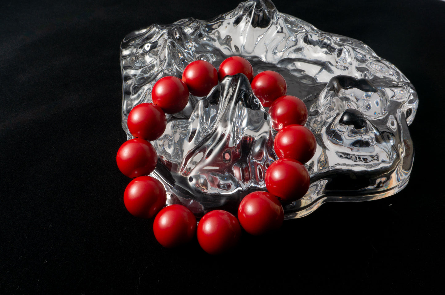 High Purity Large Beaded Cinnabar Bracelet