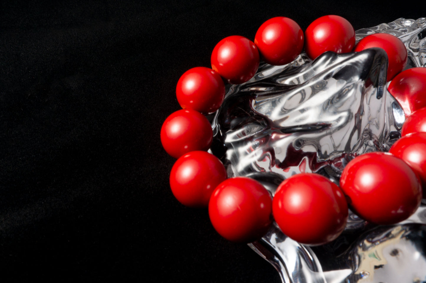 High Purity Large Beaded Cinnabar Bracelet