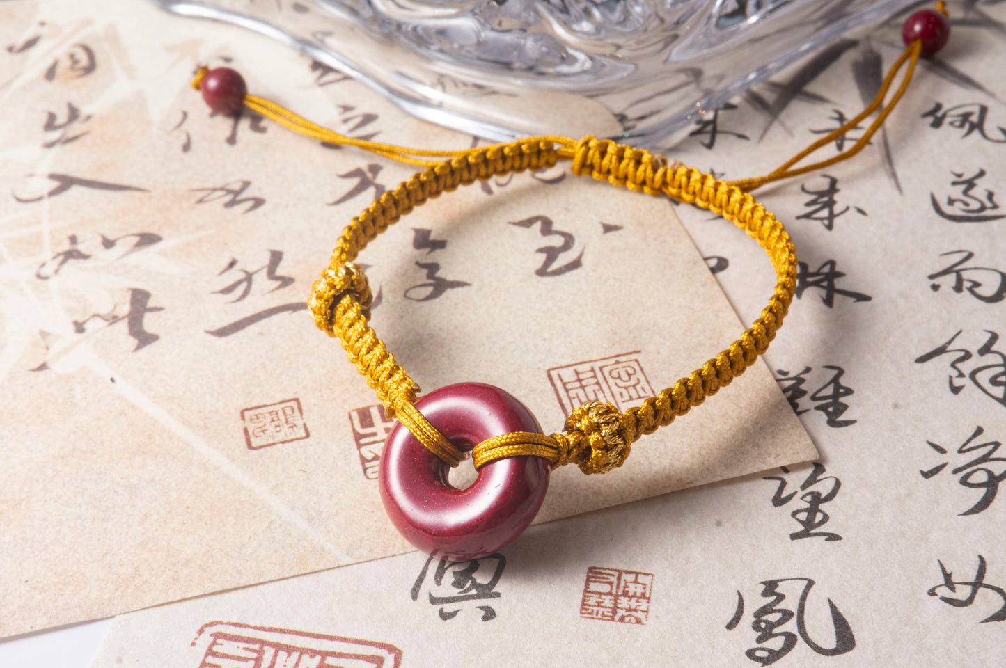 Cinnabar Peace Knot Healing Bracelet