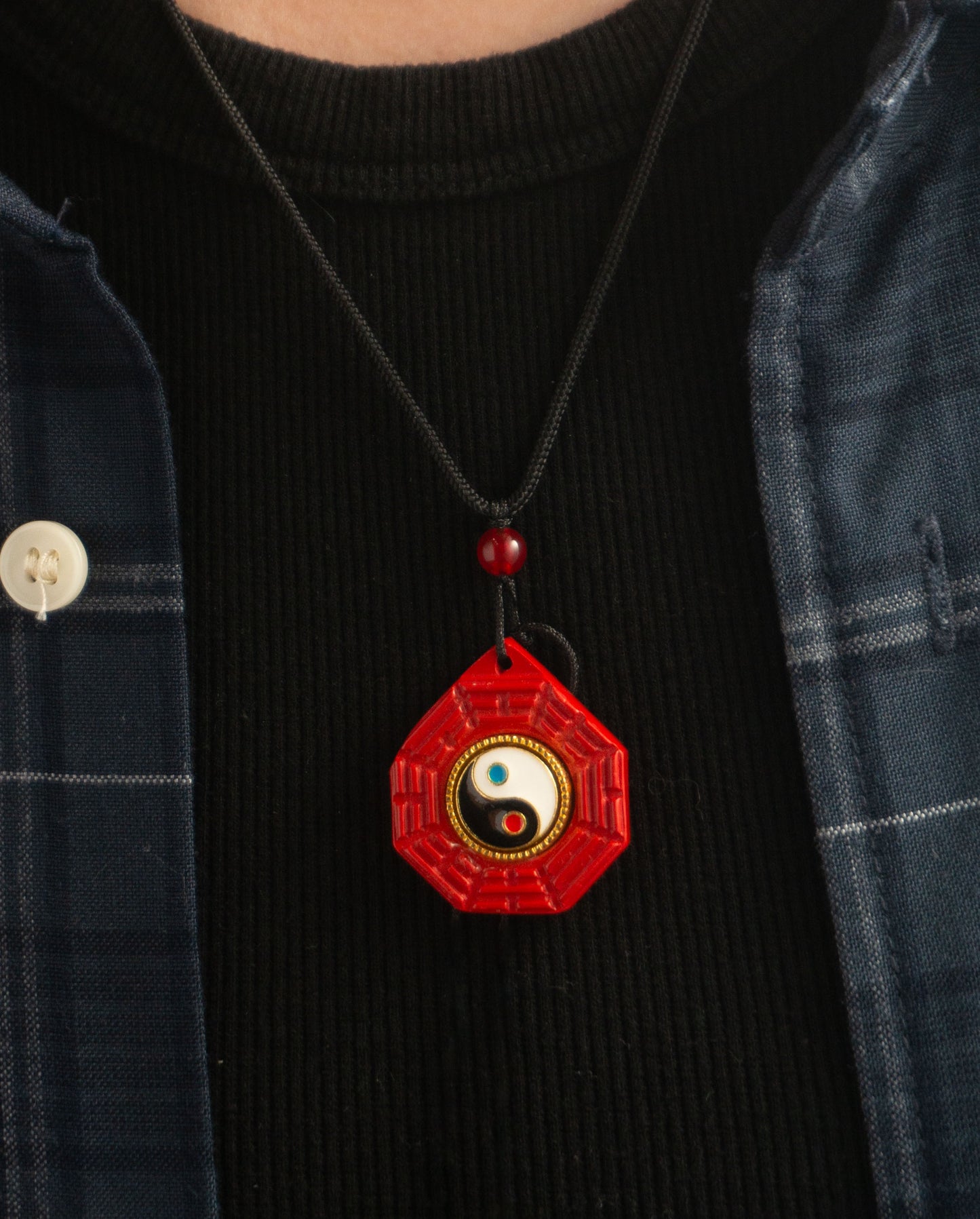 Tai Chi Bagua Fengshui Cinnabar Pendant