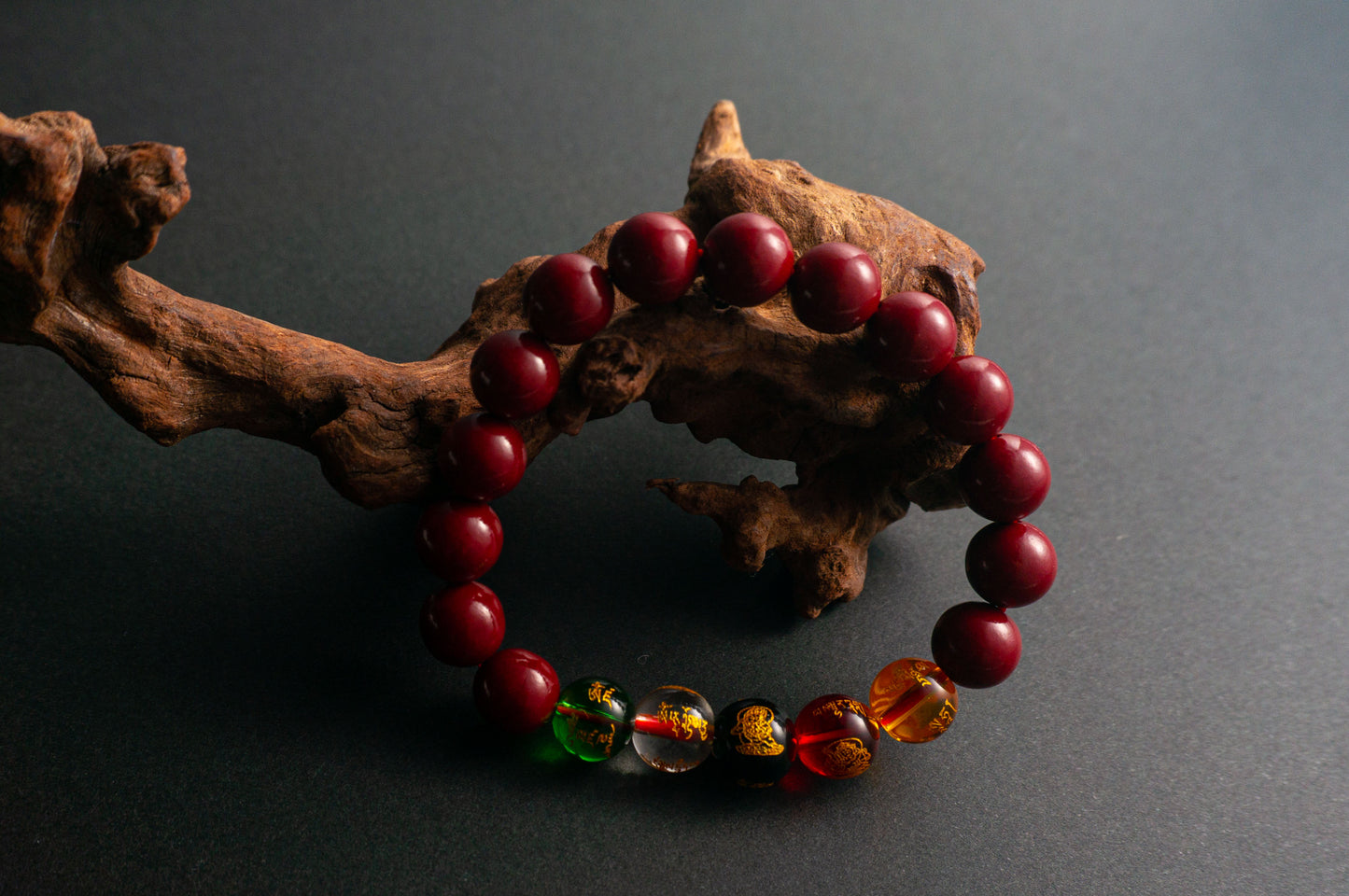 God of Five-Way Wealth Cinnabar Bracelet with Pixiu