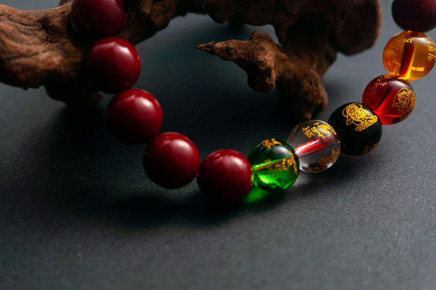 God of Five-Way Wealth Cinnabar Bracelet with Pixiu