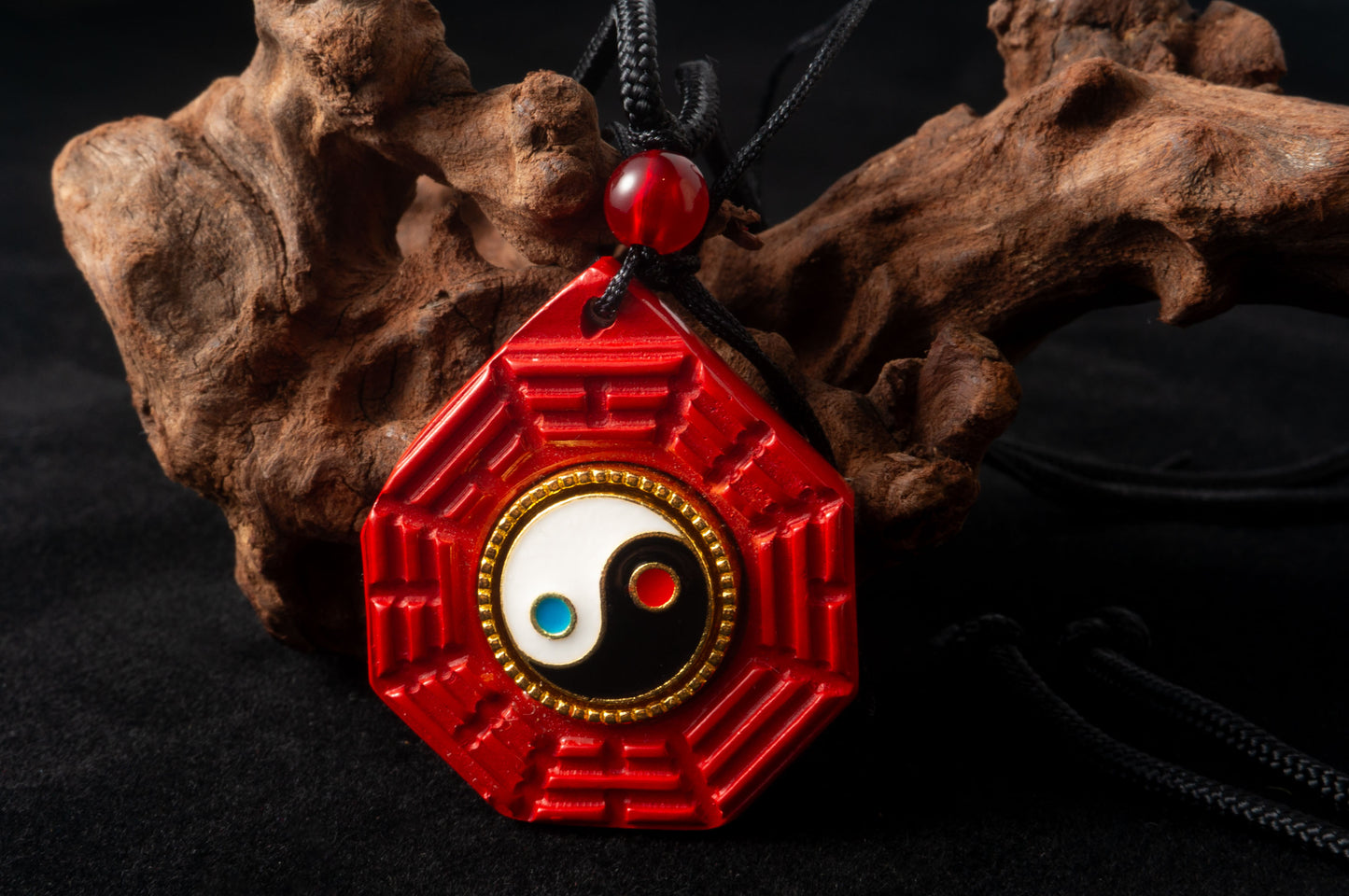 Tai Chi Bagua Fengshui Cinnabar Pendant