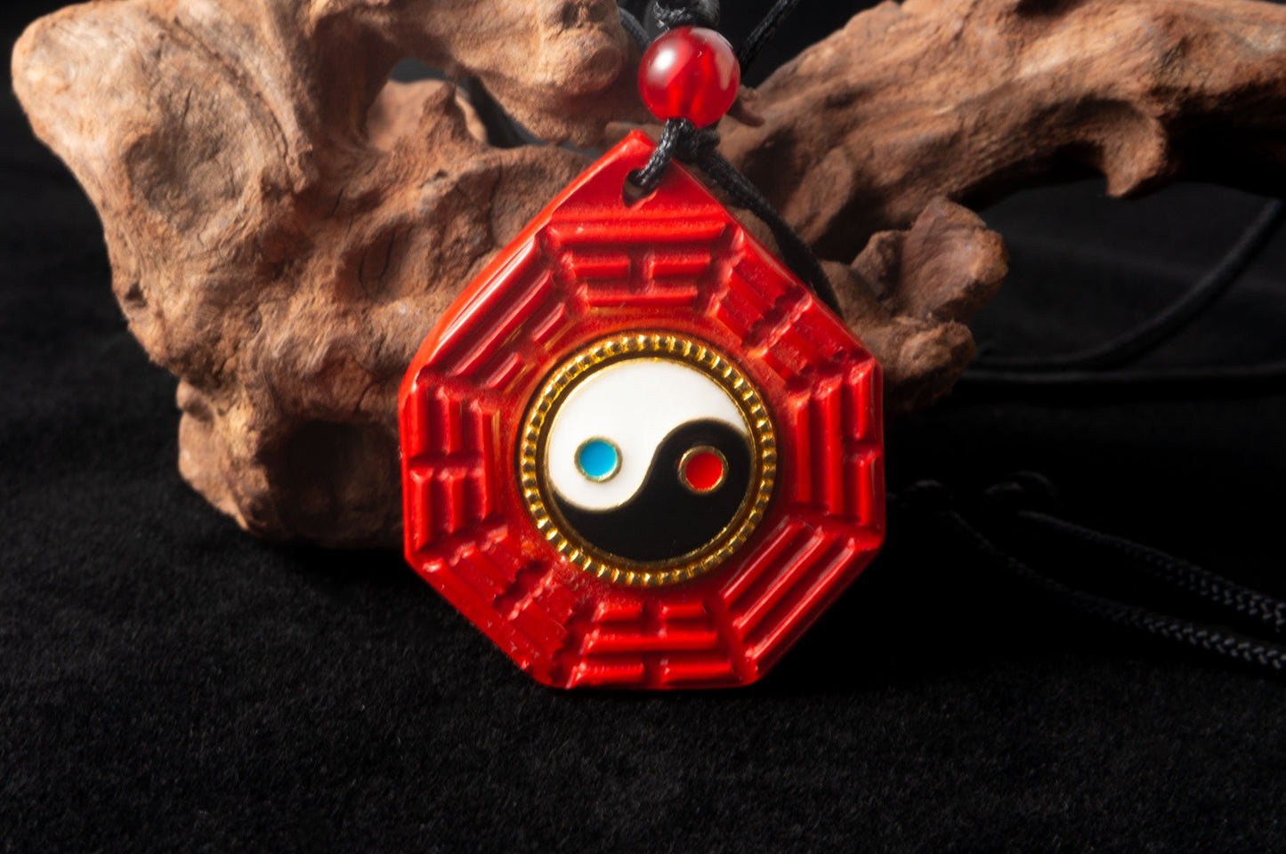 Tai Chi Bagua Fengshui Cinnabar Pendant