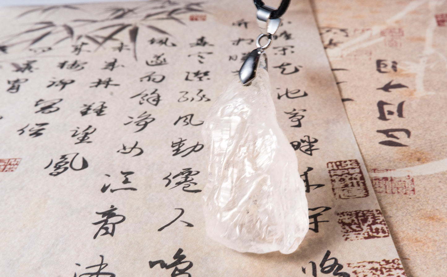 Clear Quartz Raw Stone Pendant