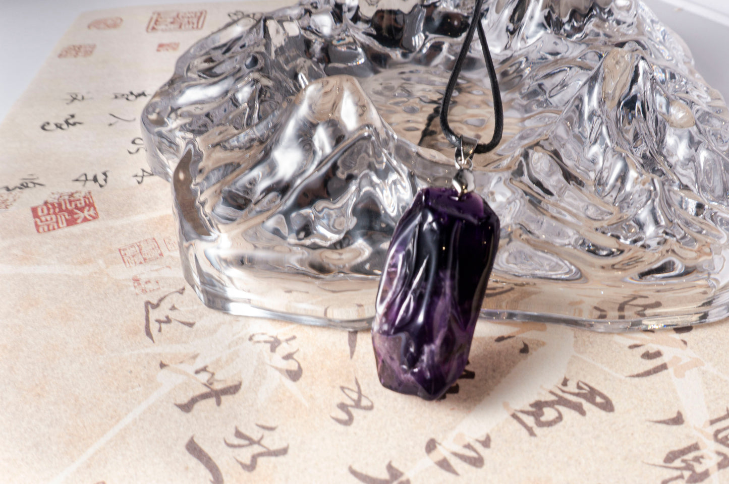 Premium Amethyst Raw Stone Pendant