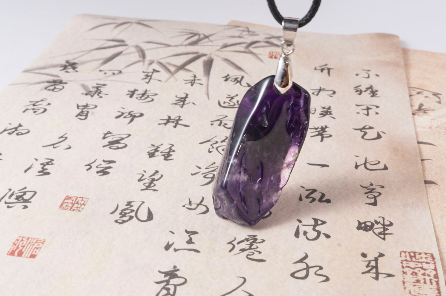 Premium Amethyst Raw Stone Pendant