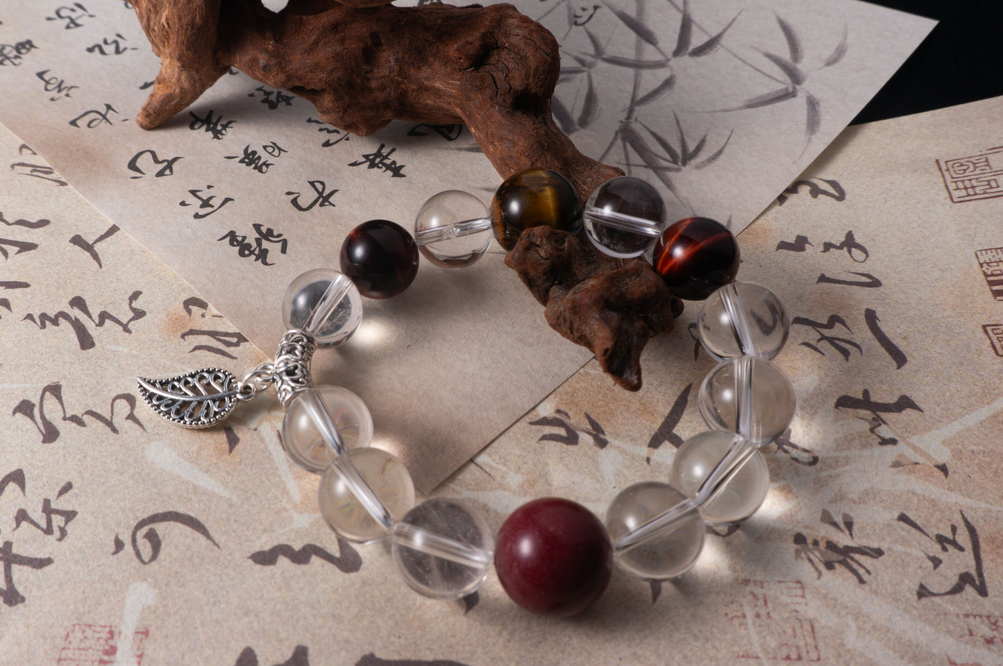 Handmade  Tiger's Eye Crystal Energy Aggregation Bracelet