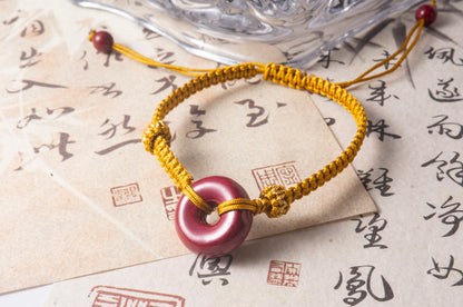 Cinnabar Peace Knot Healing Bracelet