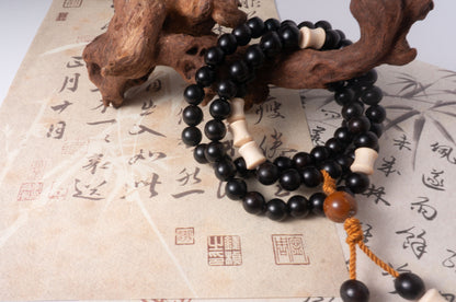 Natural Sandalwood Bodhi Triple Loop Bracelet