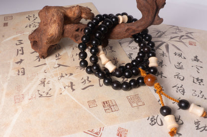 Natural Sandalwood Bodhi Triple Loop Bracelet