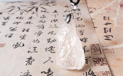 Clear Quartz Raw Stone Pendant
