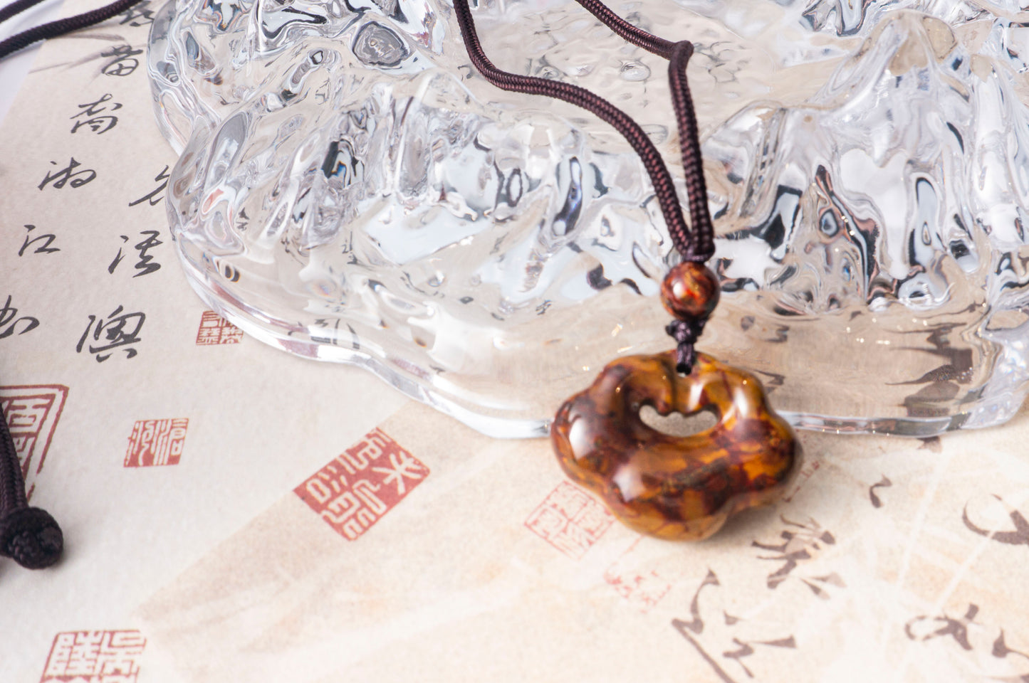 Natural Agate Auspicious Cloud Pendant