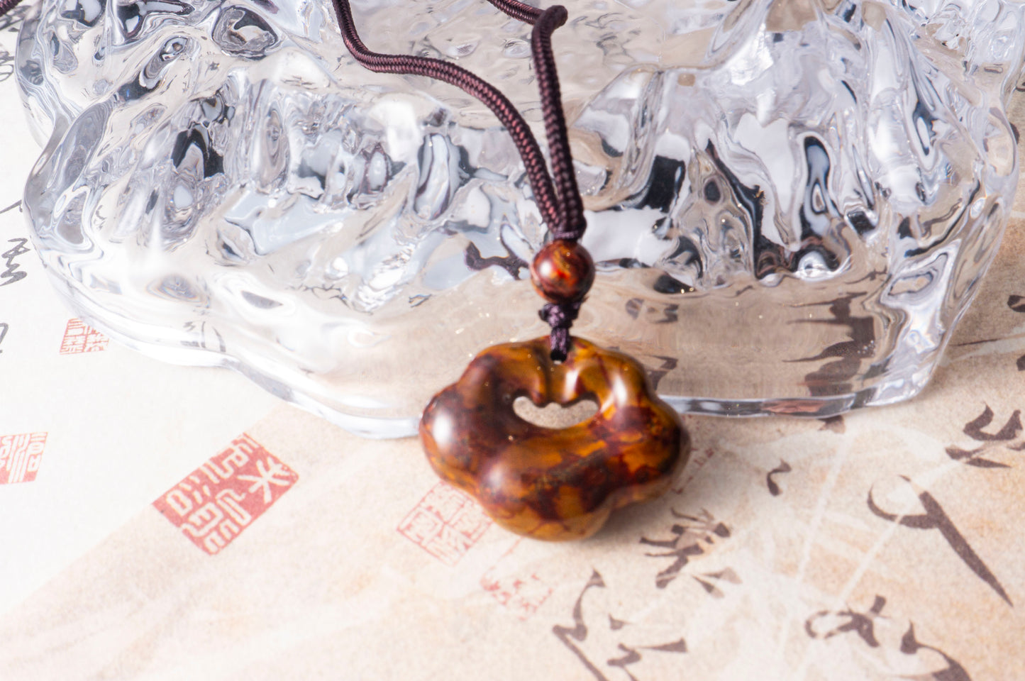 Natural Agate Auspicious Cloud Pendant